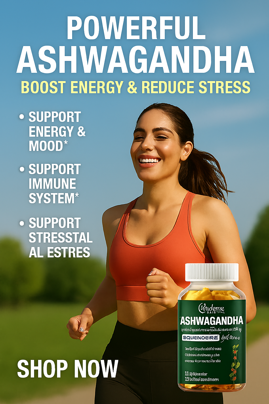 NATURAL ORGANIC ASHWAGANDHA EXTRACT - Immune, Energy, Antioxidant, Anxiety Relief and Overall Health Supplement
