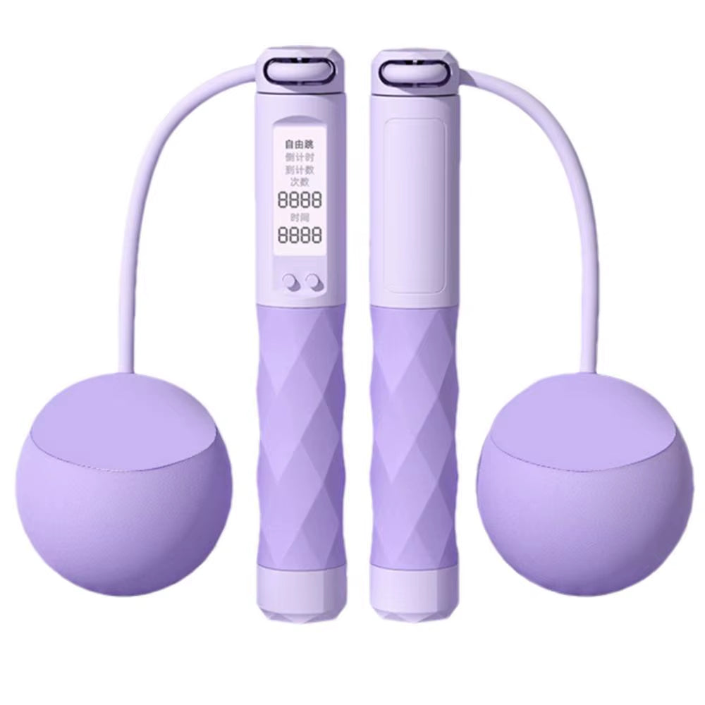 Ropeless Jump Rope Anti-Slip Cordless Skipping Rope Counting Smart Weight System Indoor Fitness Equipment Adjustable Digital