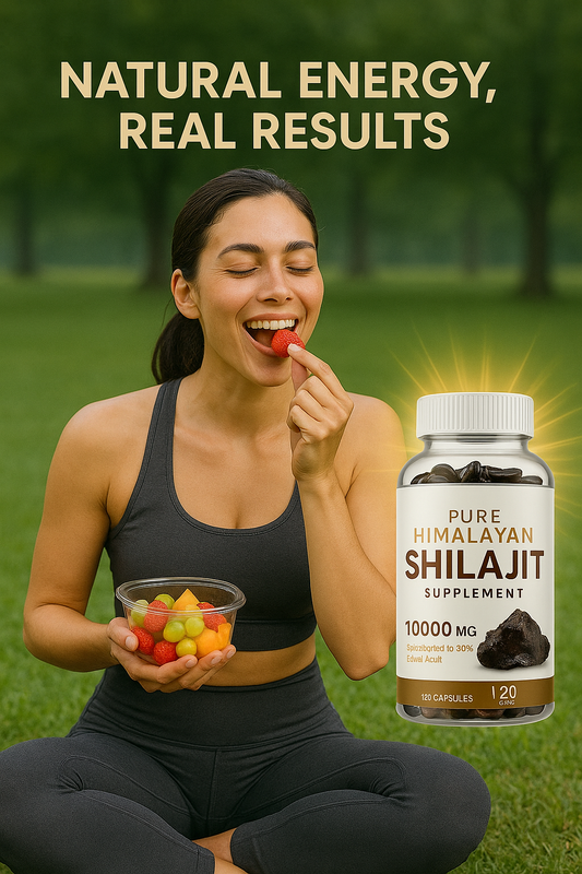 Shilajit Supplements - Enhance Nutrient Absorption and Promote Detoxification, Relieve Stress - 120 Capsules