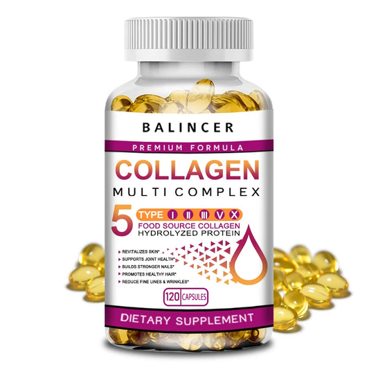 Hydrolyzed Collagen Capsules - Skin, Joints, Hair, Nails Health Support, Women'S Antioxidant Nutritional Supplement