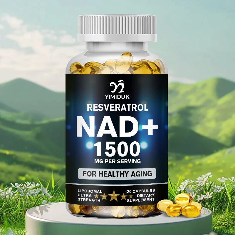 NAD Supplement, 1500Mg - Liposomal NAD+ Supplement with Resveratrol, Stamina & Healthy Aging - Strength Capsules