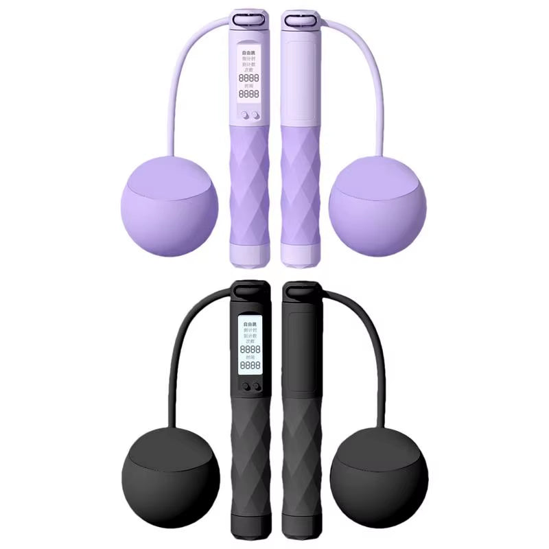Ropeless Jump Rope Anti-Slip Cordless Skipping Rope Counting Smart Weight System Indoor Fitness Equipment Adjustable Digital